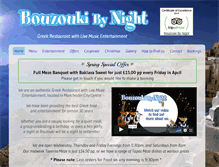 Tablet Screenshot of bouzoukibynight.co.uk